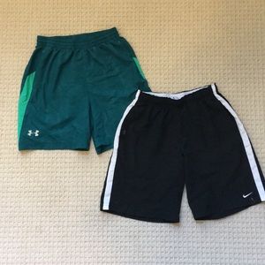 Nike and Under Armor shorts